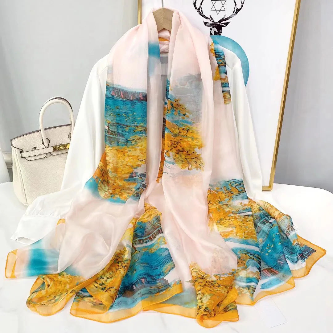 Écharpe Fleurie Été Pour Femme - LuxeStyle