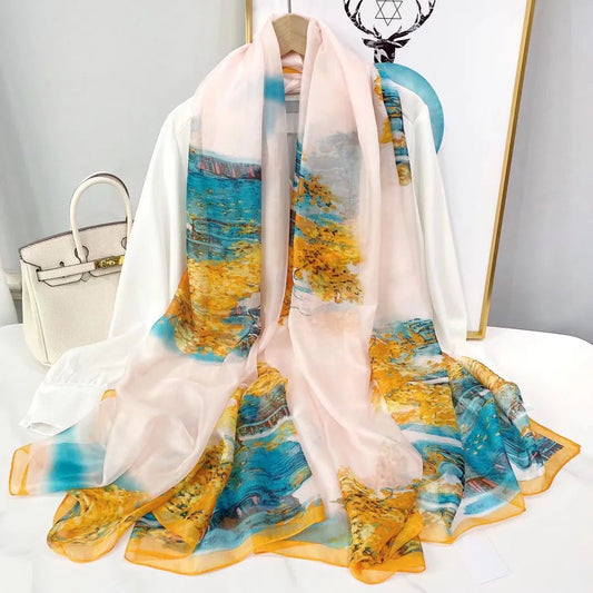 Écharpe Fleurie Été Pour Femme - LuxeStyle