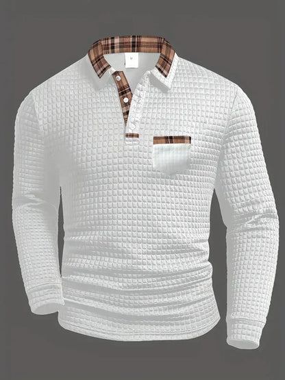 Polo Homme à Carreaux – Chemise Polo Coton Doux avec Col Réglementaire