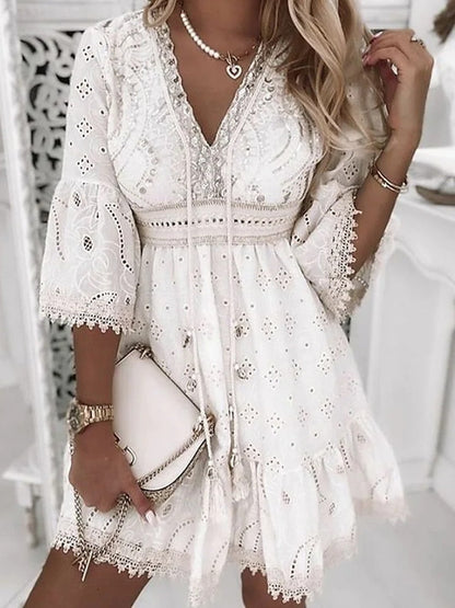 Robe de soirée en dentelle élégante pour femme