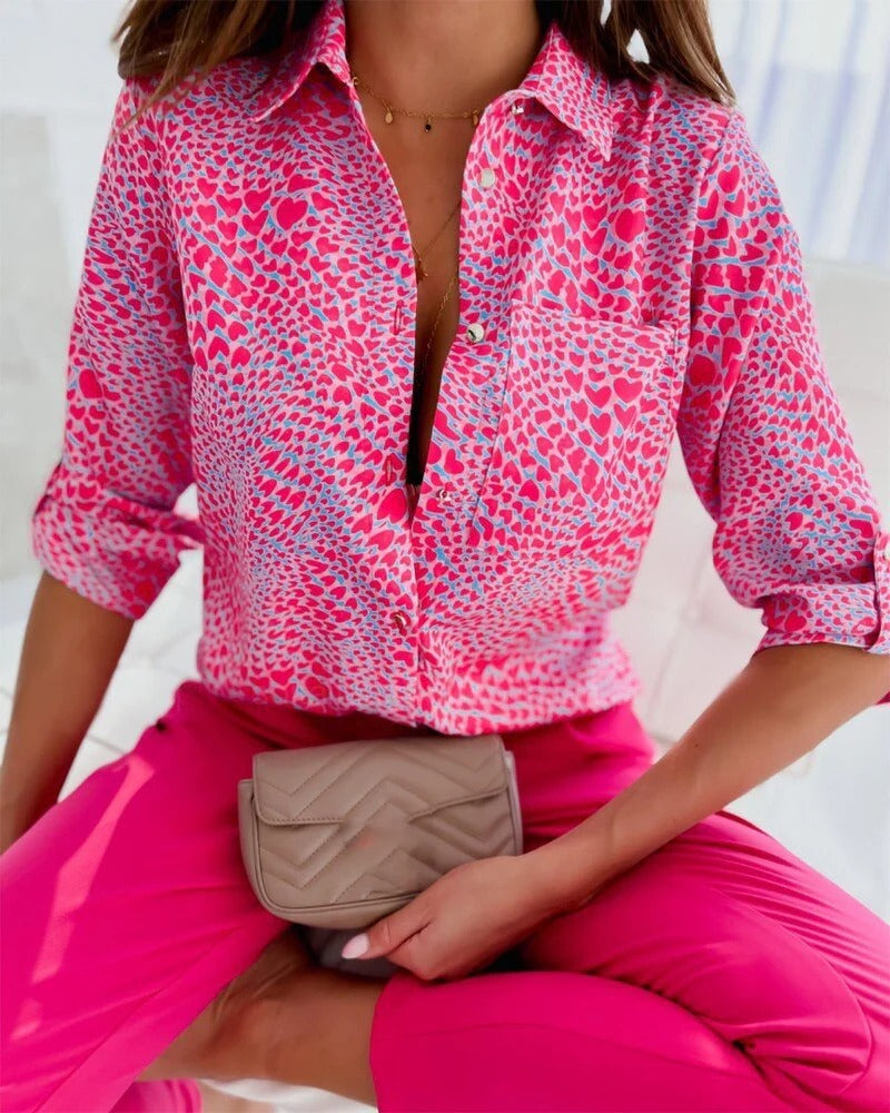 Blouse Florale Élégante pour Femmes Automne