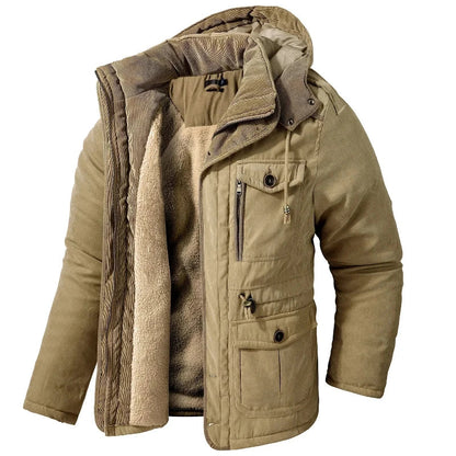 Veste Hiver Étanche – Manteau Polaire Douillet avec Doublure Molleton & Capuche