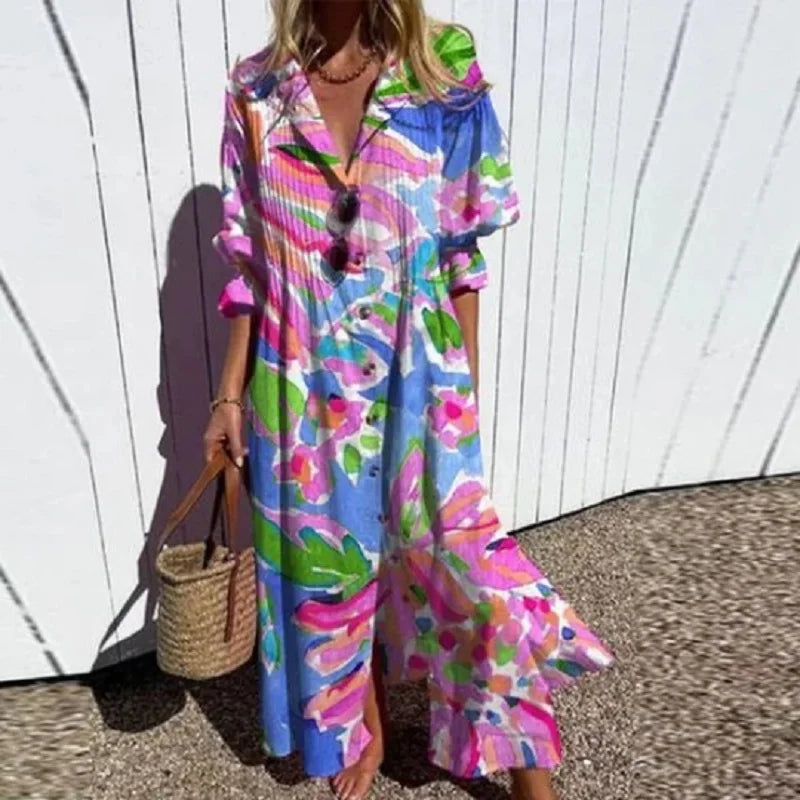 Robe Été Boho Chic pour Femme - Col Décolleté & Dentelle