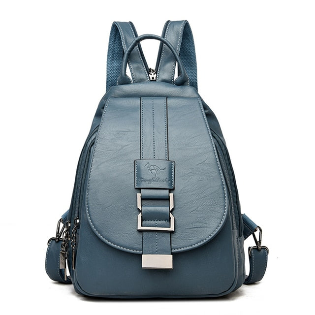Sac à dos féminin en cuir authentique