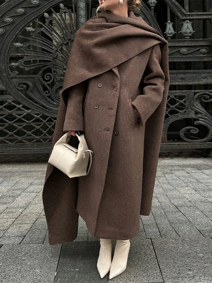 Manteau Femme Élégant Col En V | Double Fermeture | Parfait Pour L'Hiver - LuxeStyle