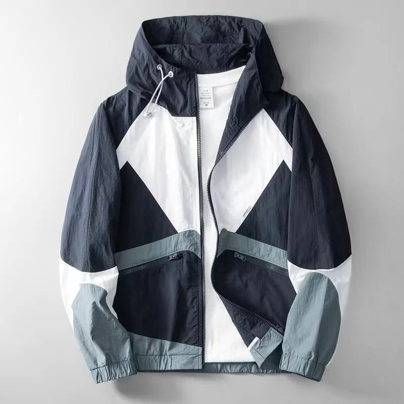 Veste Hiver Imperméable pour Homme avec Capuche et Fermeture Éclair - LuxeStyle