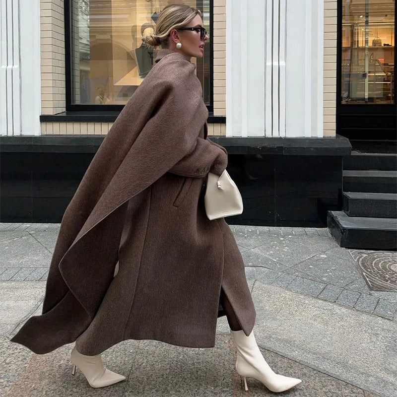 Manteau Femme Élégant Col En V | Double Fermeture | Parfait Pour L'Hiver