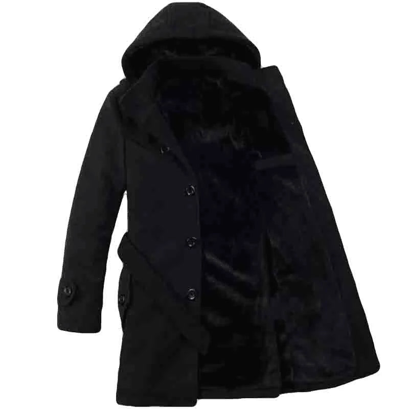 Imperméable Classique Homme avec Capuche et Ceinture