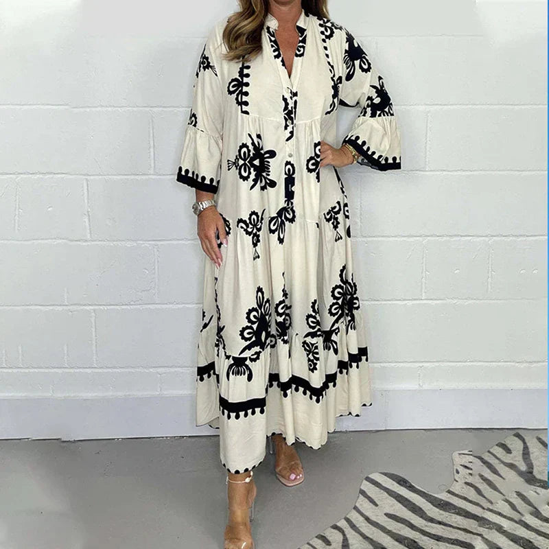 Robe de soirée élégante fleurie femme