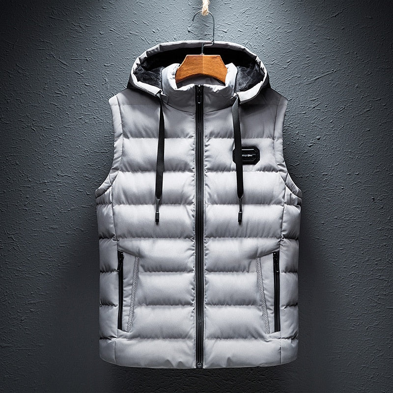 Blouson rembourré à capuche homme bleu nuit