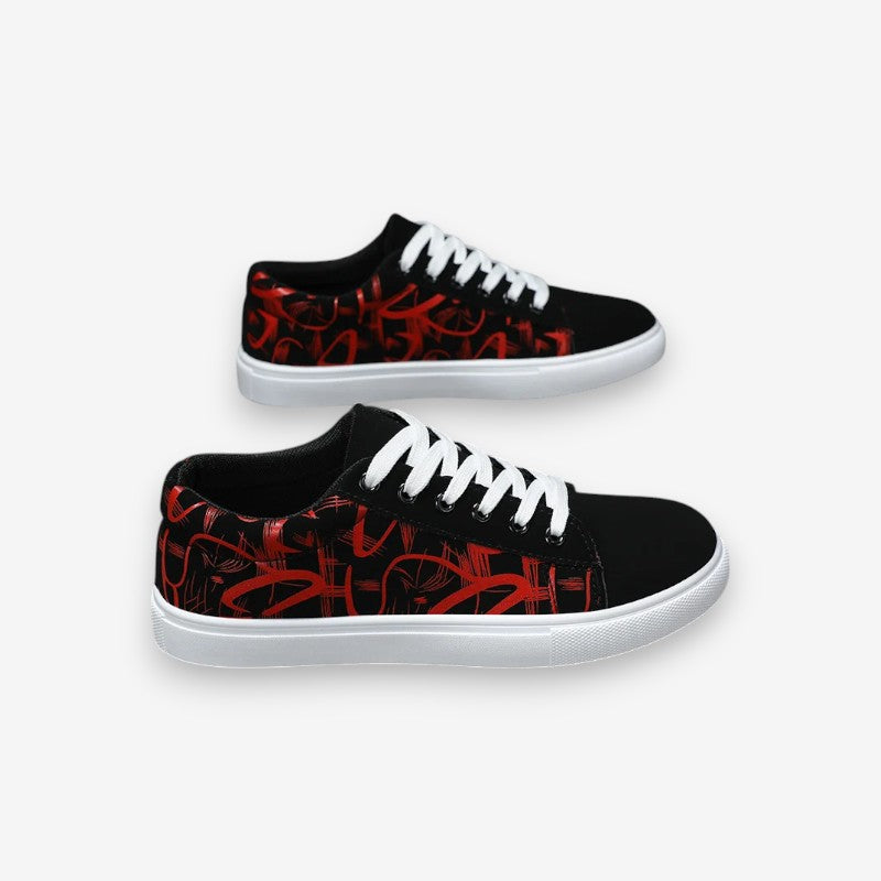 Chaussures Lacets Plates Confortables Imprimées - LuxeStyle
