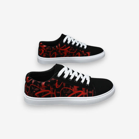 Chaussures Lacets Plates Confortables Imprimées - LuxeStyle