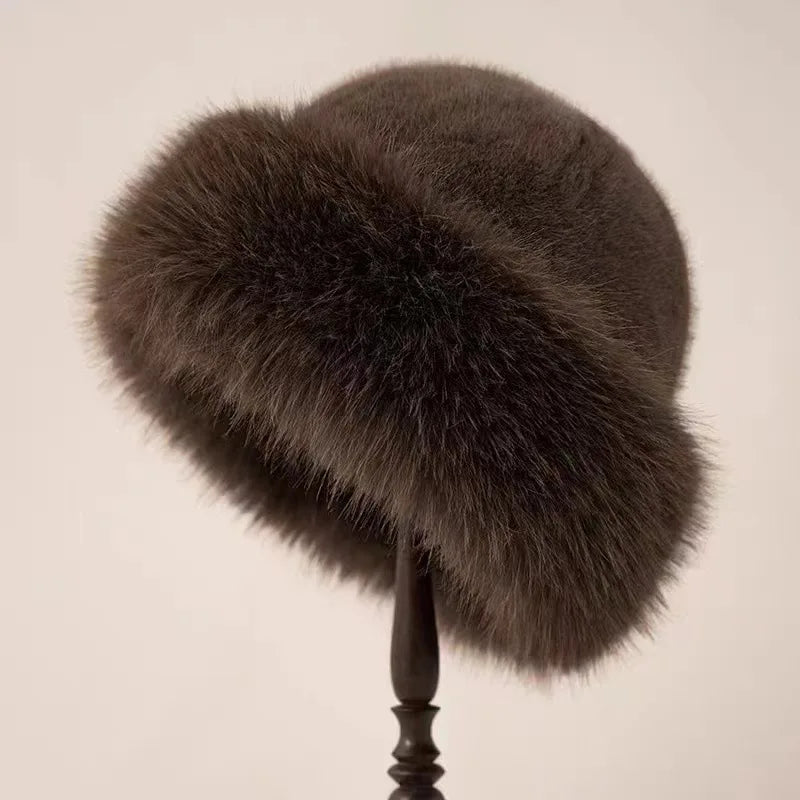 Chapeau Fourrure Luxe Hivernal