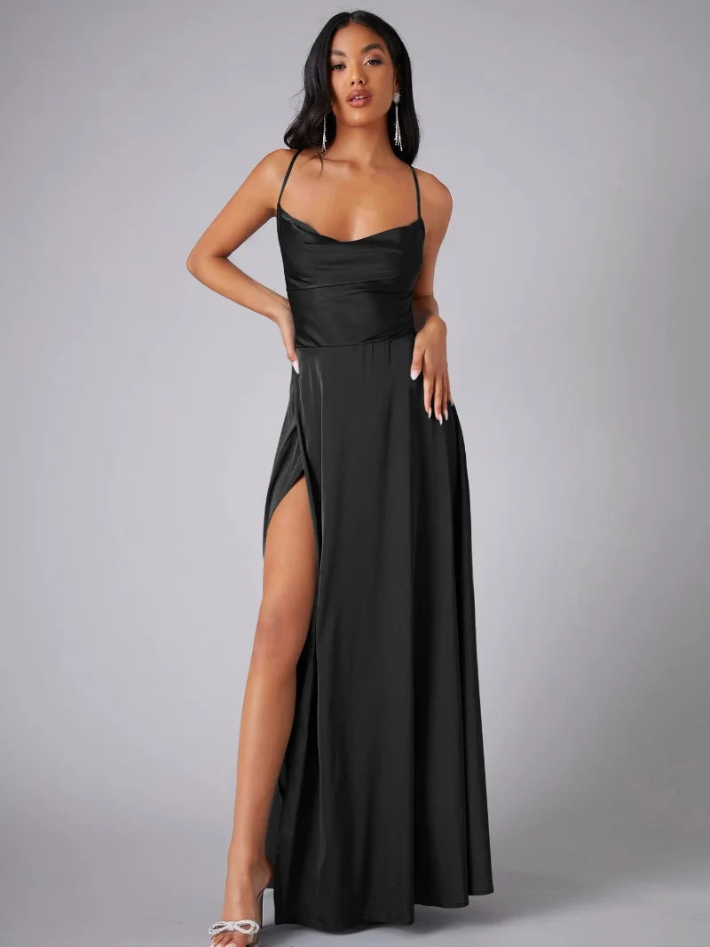 Robe de soirée Émeraude Décolletée pour femme