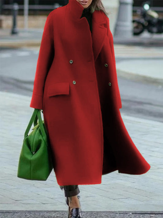 Manteau Femme Élégant Long avec Ceinture - LuxeStyle