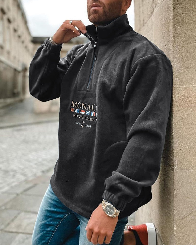 Pull Zippé Homme Classique pour Tous les Jours