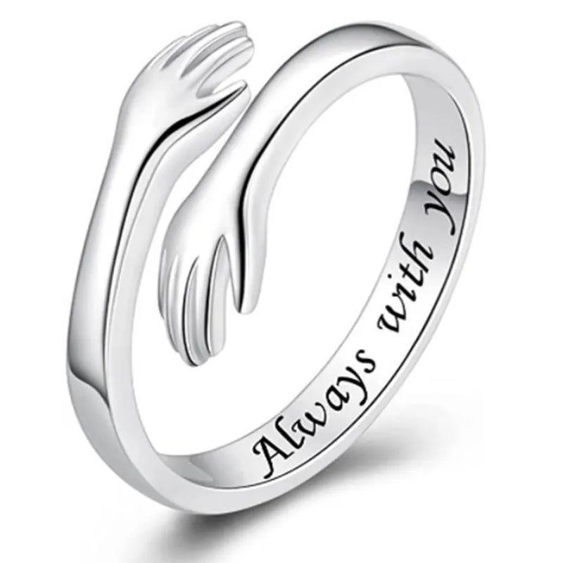 Bague Argenté Amour Entrelacé