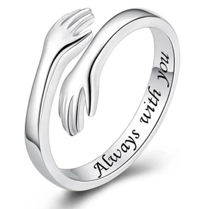 Bague Argenté Amour Entrelacé