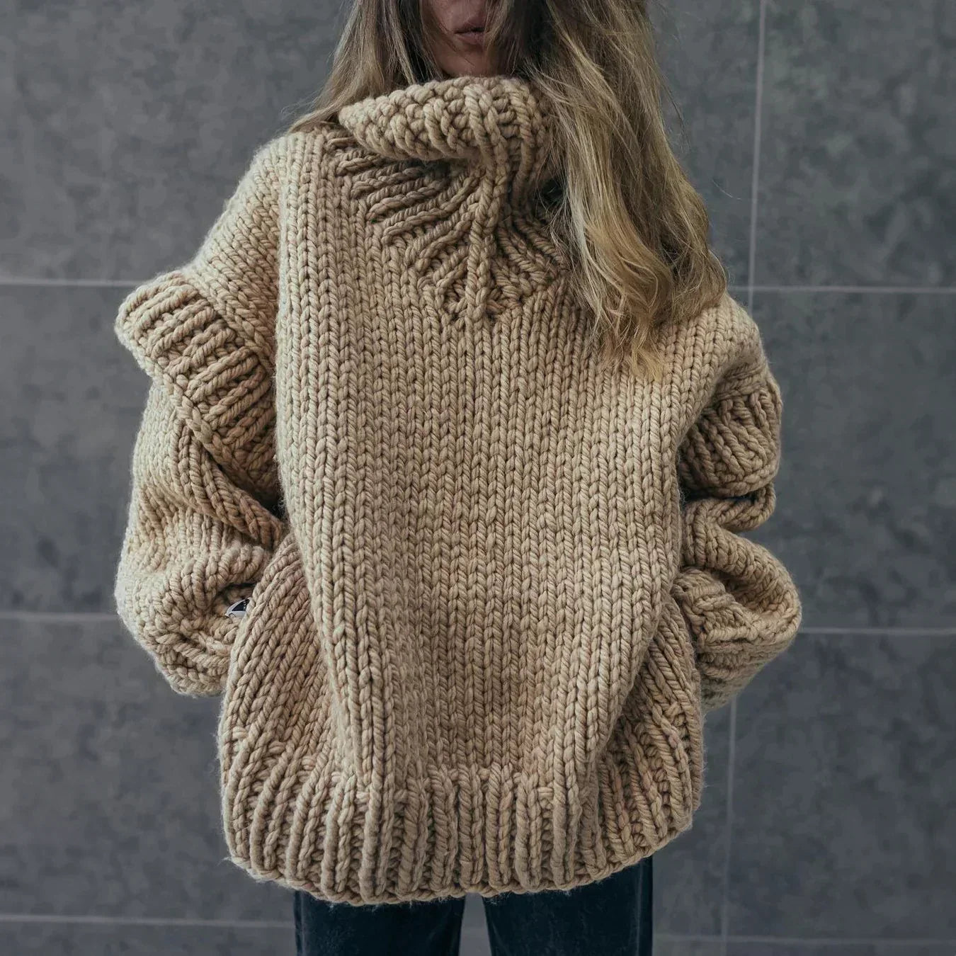 Pull Détendu Col Roulé Femme - Parfait Pour Tous Les Jours