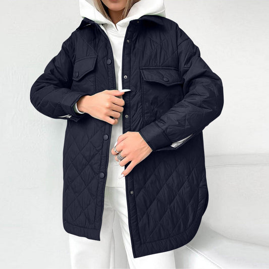 Veste Hivernale Douce Éclairée avec Fermeture Éclair pour Femme - LuxeStyle