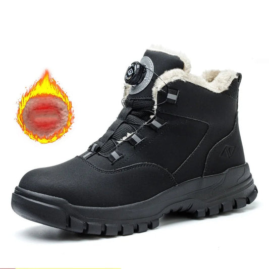 Chaussures de travail robustes avec semelles pivotantes et pointe en acier - LuxeStyle