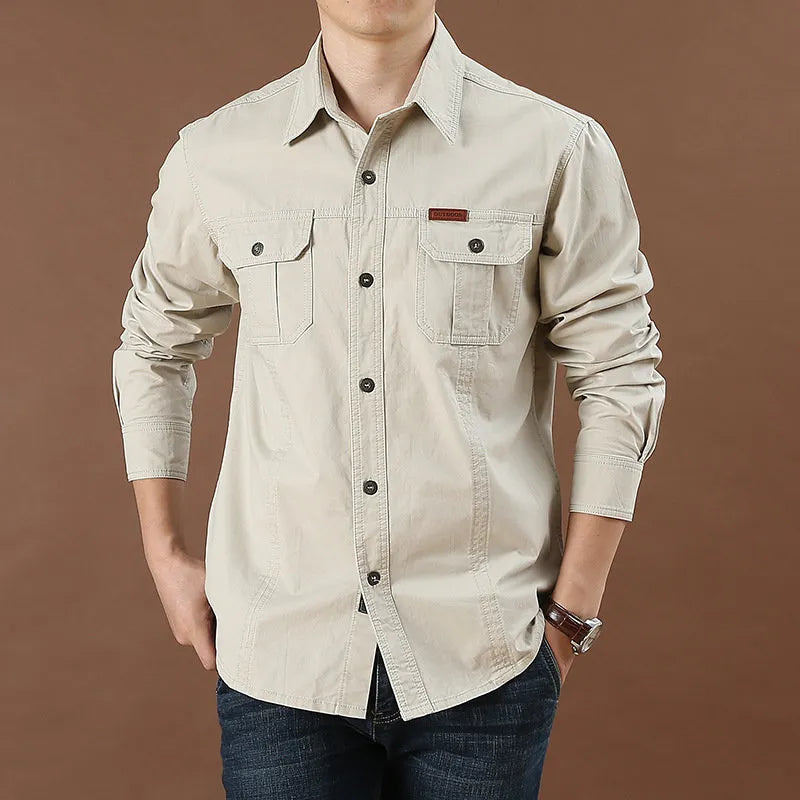 Chemise Homme Manches Longues Élégante et Confortable - LuxeStyle