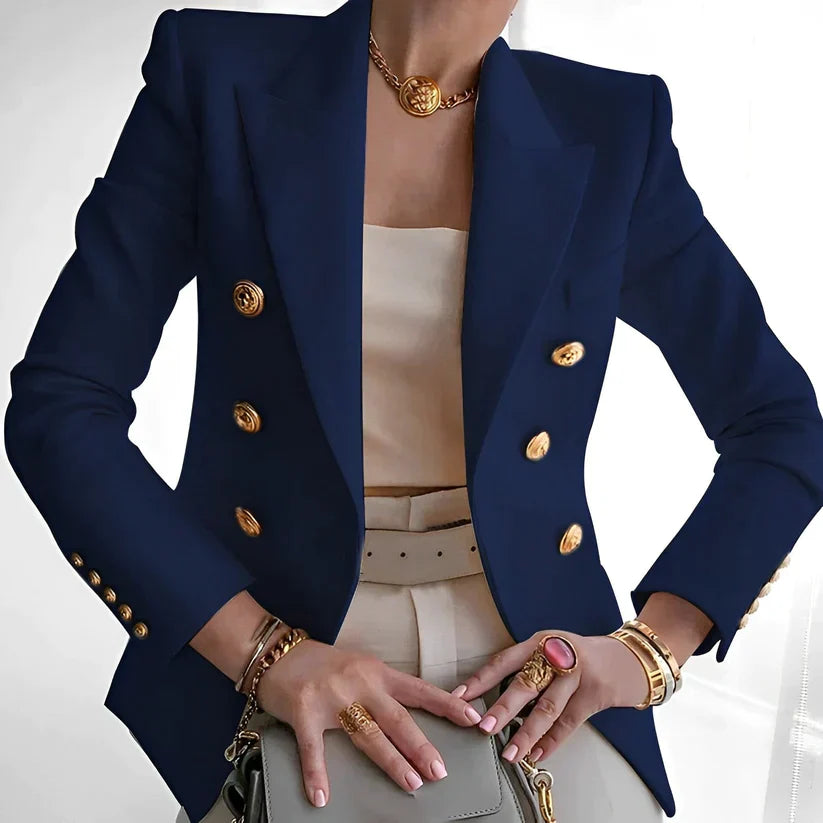 Blazer Chic Manches Longues Boutons Luxe