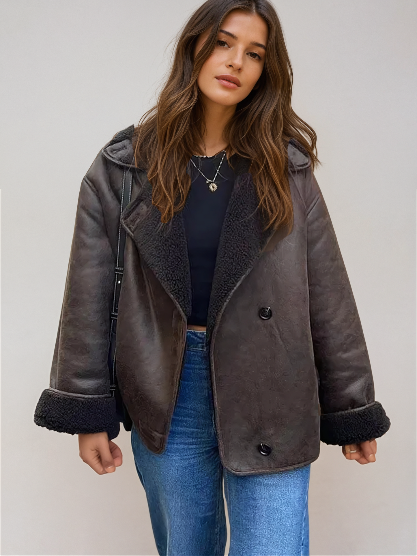 Manteau Femme Hiver Réversible Douillet
