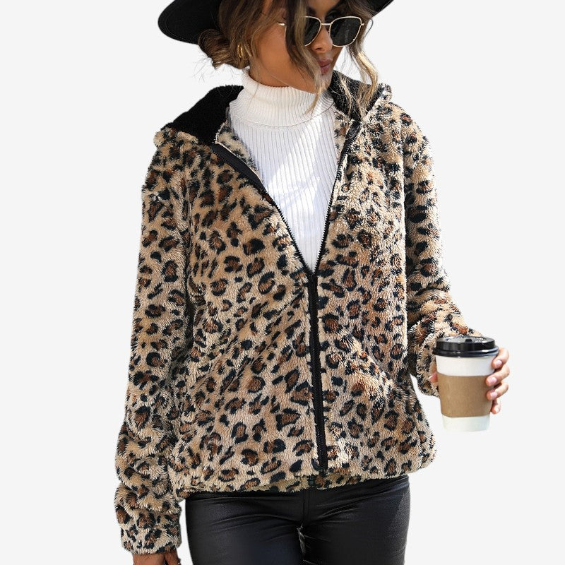 Veste à capuche imprimée sauvage et décontractée - LuxeStyle