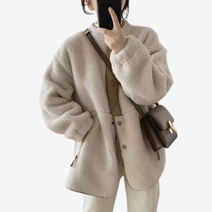 Manteau Femme Hiver Élégant à Fermeture Boutons - LuxeStyle