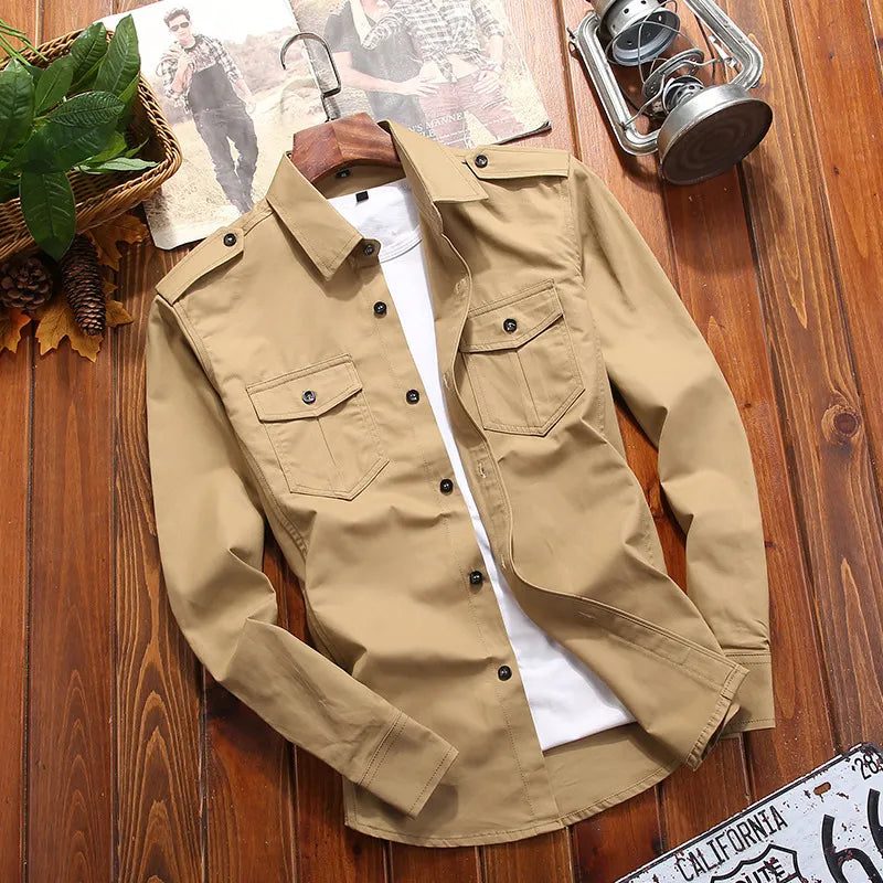 Chemise Cargo Classique pour Homme - LuxeStyle