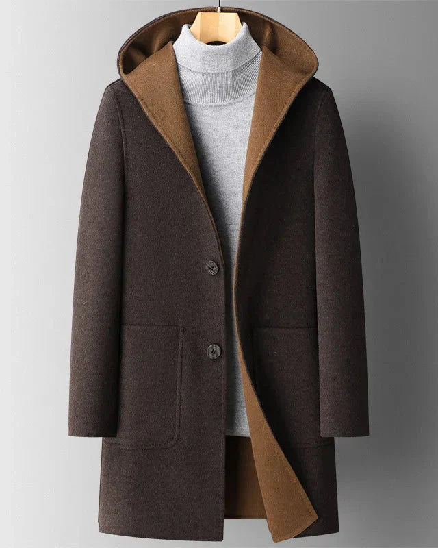 Manteau Femme Hiver Élégant à Capuche Boutonné - LuxeStyle