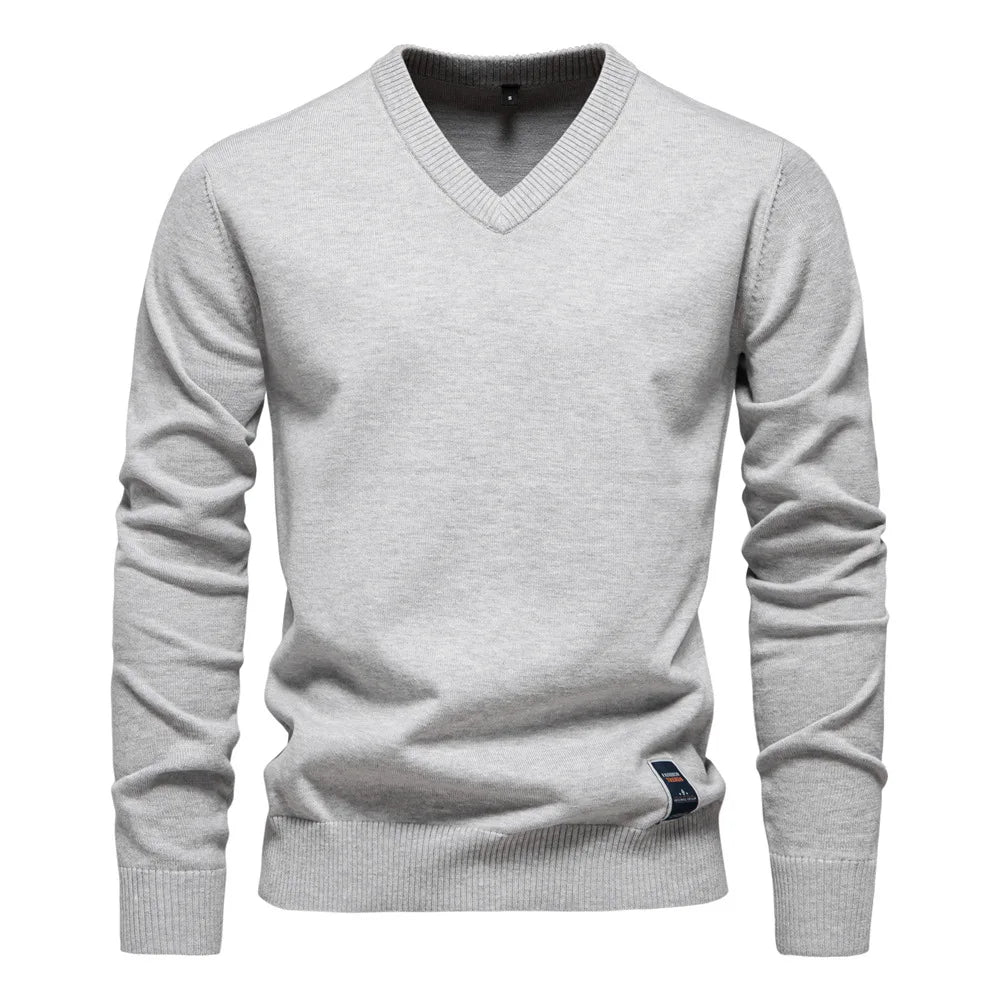 Chandail Homme Col V Élégant et Chaud