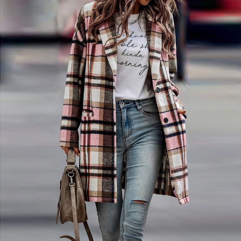 Manteau Automne Élégant Taille Classique pour Femme