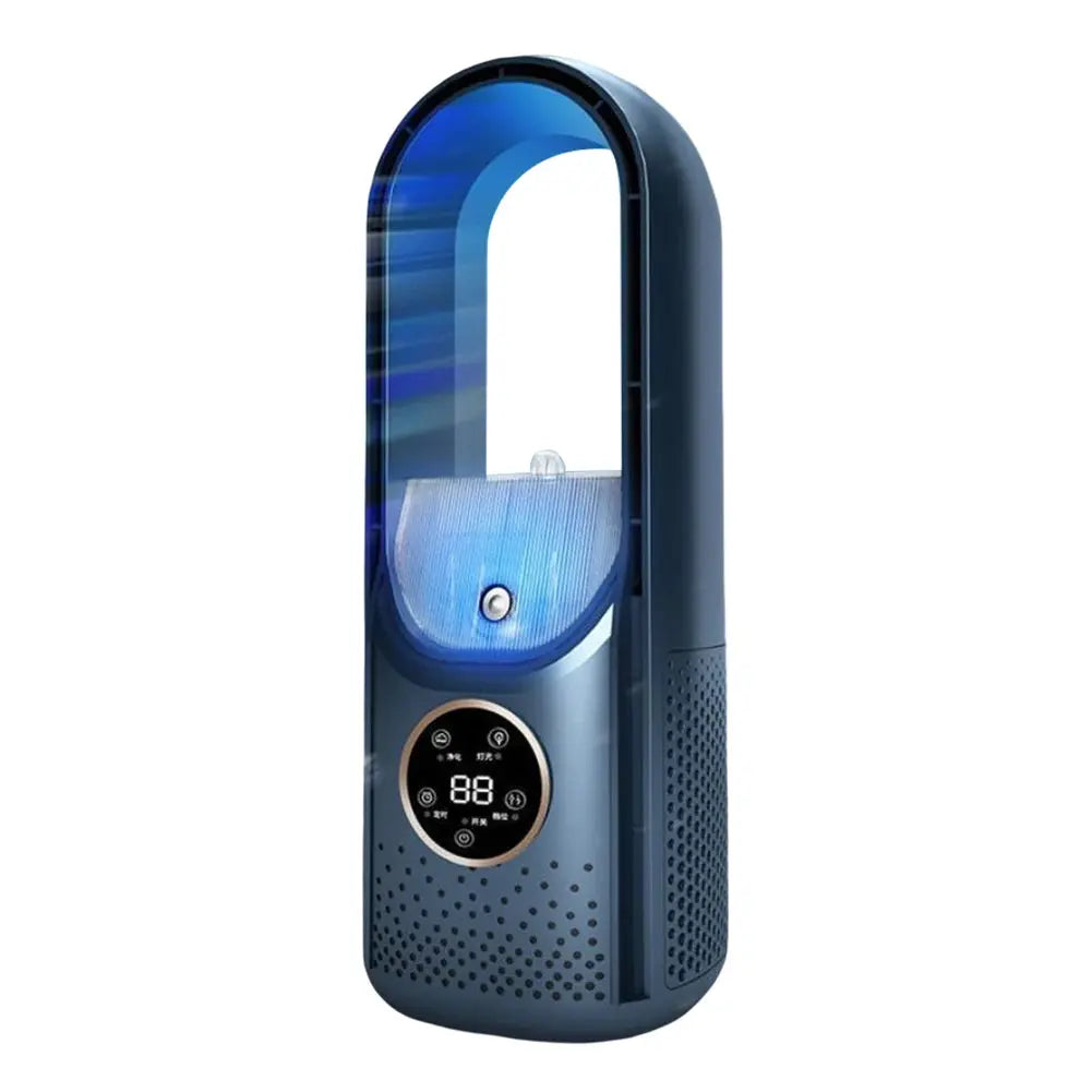 Ventilateur Silencieux Blanc à Écran LCD