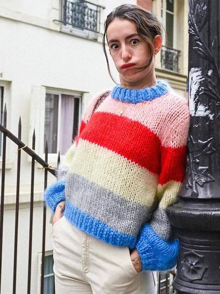 Cardigan rayé confortable décontracté - LuxeStyle
