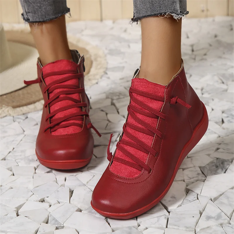 Bottines Femme Cuir Étanche Confortables