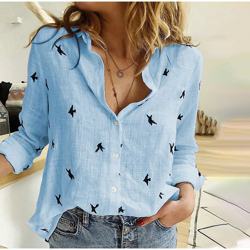 Chemise Femme Cotonnée Estivale à Fleur - LuxeStyle