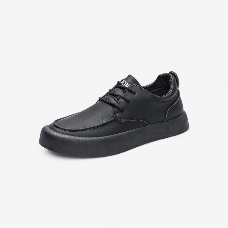 Chaussures Classiques à Bout Arrondi avec Lacets et Semelle Épaisse - LuxeStyle