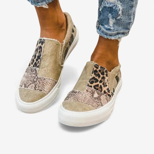 Chaussures Femmes à Talon Plat avec Imprimé Floral - LuxeStyle