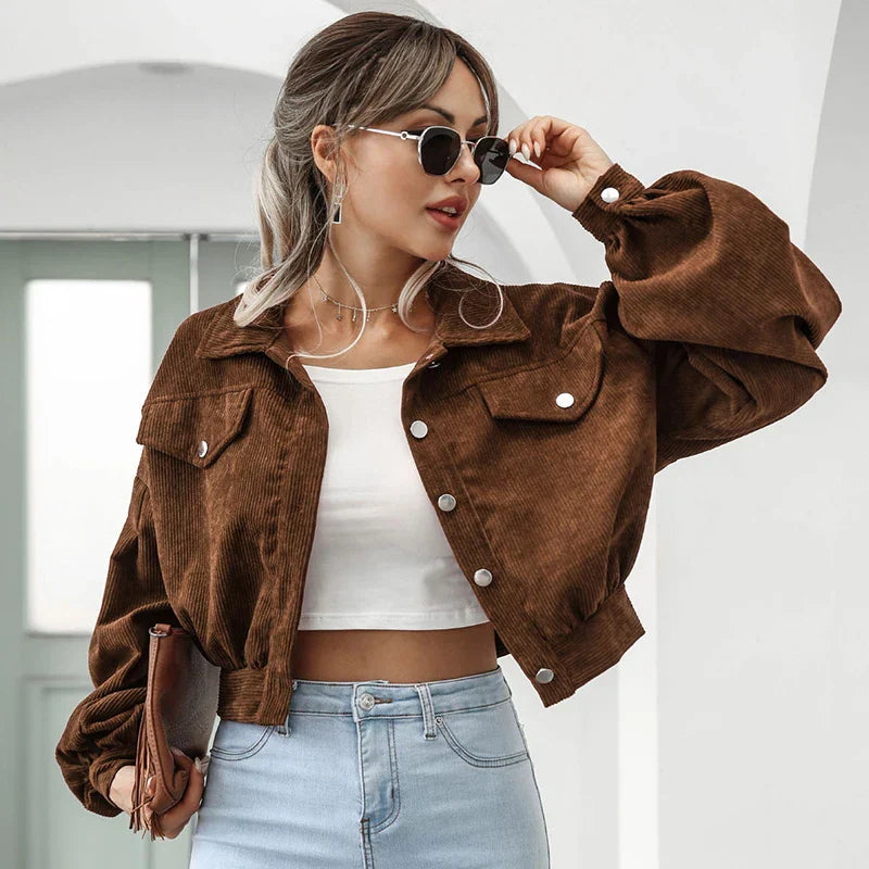 Veste Féminine Court-Modèle Élégant pour Tous les Jours