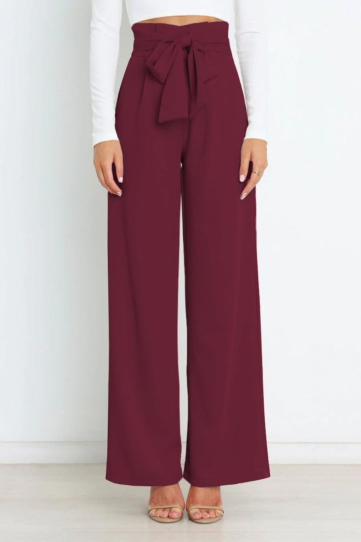Pantalon Femme Élégant Taille Élevée