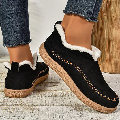 Bottes Femme Élégantes Confortables à Talon Bas avec Doublure Chaude