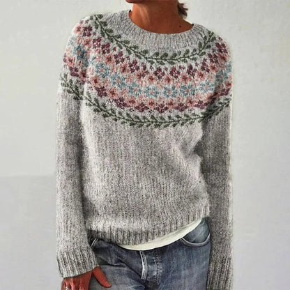 Pull Femme Laine Mélangeé Imprimé