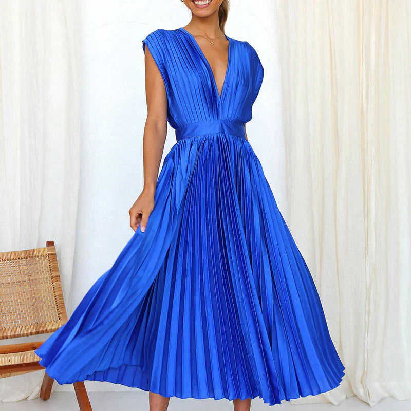 Robe Femme Plissée Chic - Élégance Éternelle & Teintes Tendances