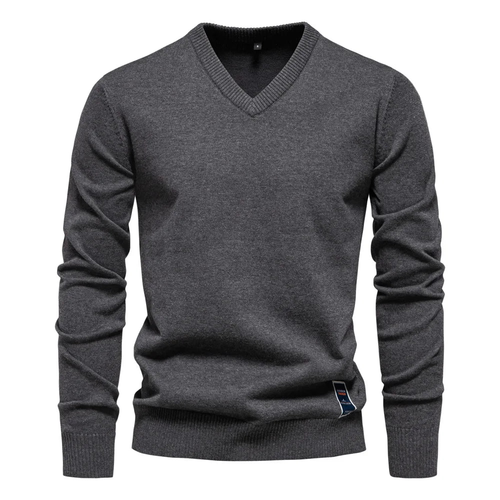 Chandail Homme Col V Élégant et Chaud