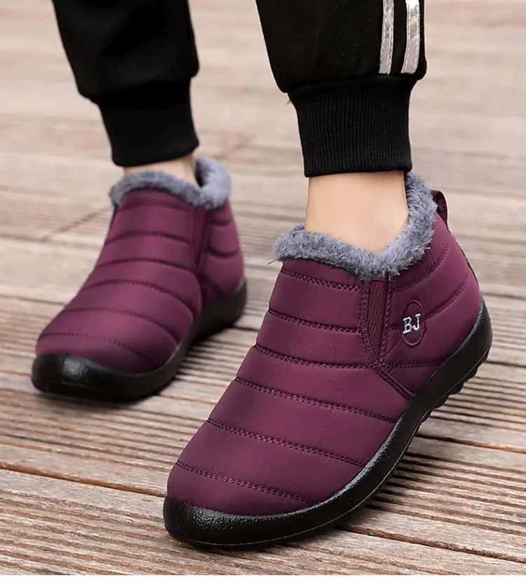 Bottines Hiver Femmes Fourrure Violettes - LuxeStyle
