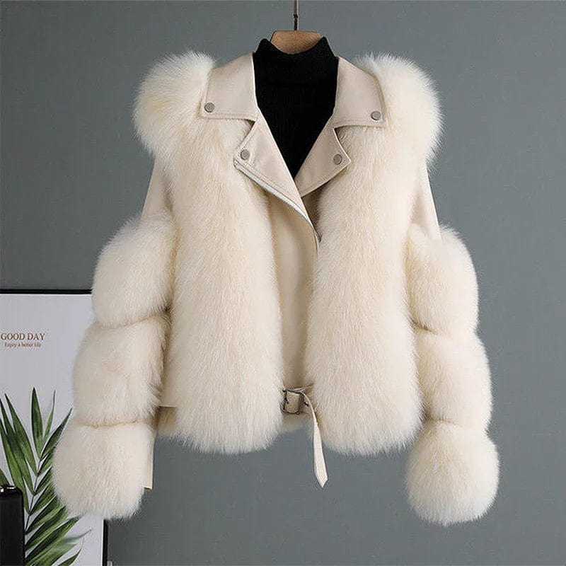 Veste Femme Hiver Élégante Fourrure Synthétique