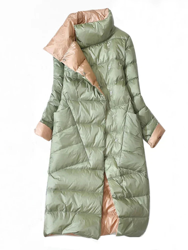 Manteau Femme Hiver Poches Carreaux Élégant