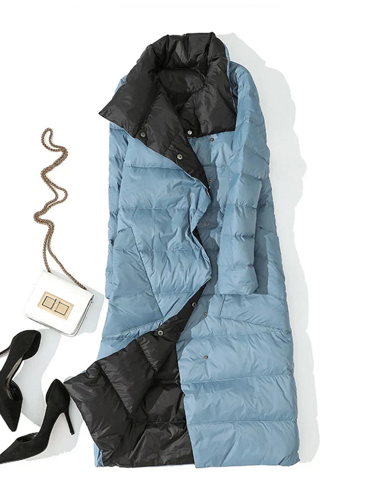 Manteau Femme Hiver Poches Carreaux Élégant